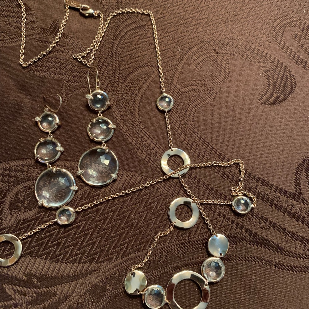 Ippilita rock candy necklace and earrings.